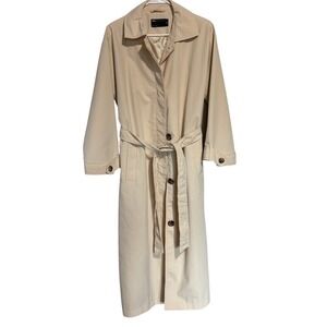 ASOS DESIGN Womens Stone Beige Longline Trench Coat Belted Size US 0 115932467